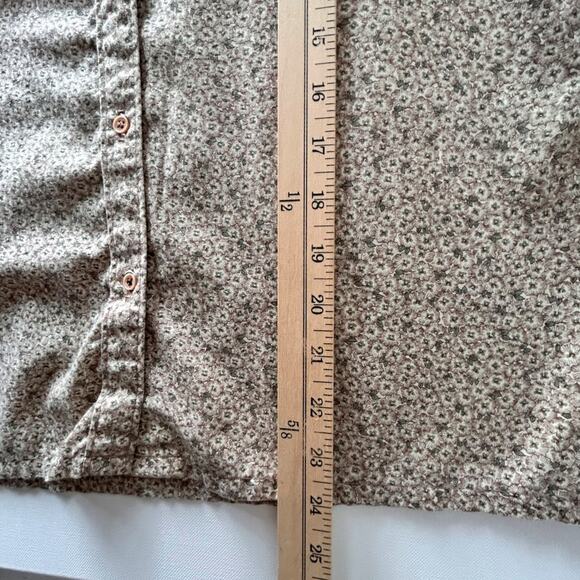 Vintage 70s Prairie Micro Floral Puffy Sleeves Lace Trim Cottage Pioneer Small - Picture 8 of 11